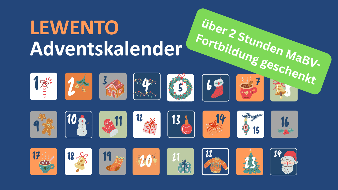 Bild für Adventskalender 2025: Wir schenken Ihnen über 2 Stunden MaBV-Fortbildung!!