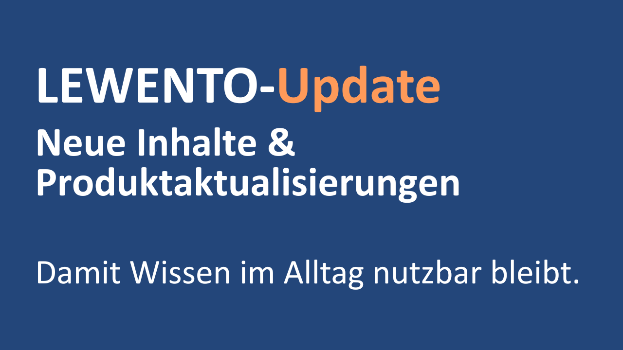 Bild für LEWENTO Update Mai 2026